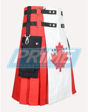 Canadian Flag Cotton Hybrid Utility Kilt