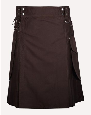 Chocolate Brown Utility Kilt