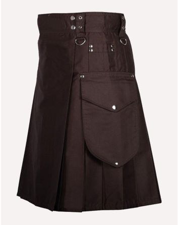 Chocolate Brown Utility Kilt