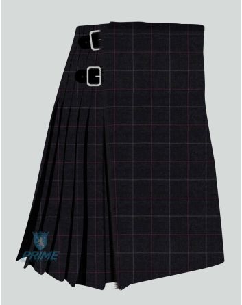 Clunie Charcoal Tartan Kilt
