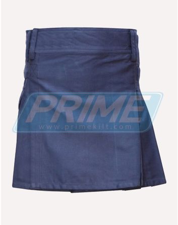 Dark Blue Four Straps Utility Kilt 
