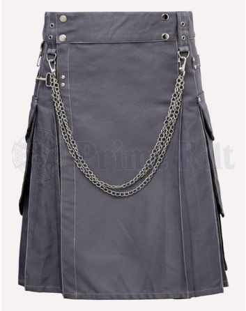 Dark Grey Utility Kilt