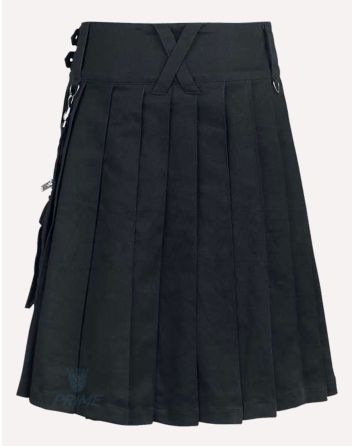 Deluxe Black Fashion Kilt For Men