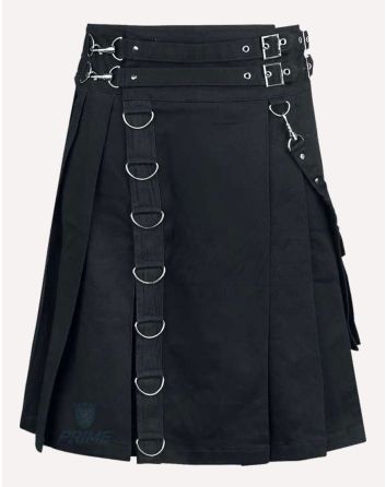 Deluxe Black Fashion Kilt For Men