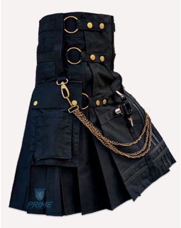 Deluxe Gothic Double Cross Utility Kilt