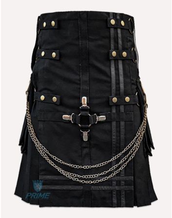 Deluxe Gothic Double Cross Utility Kilt