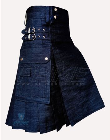 Denim Utility Kilt