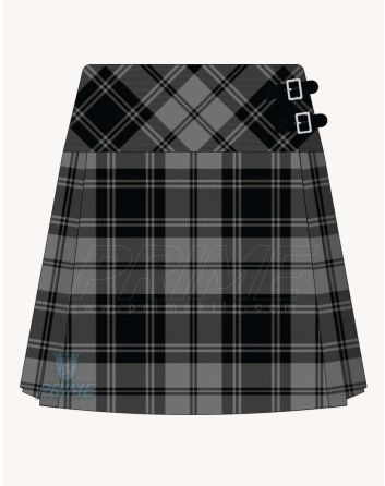 Douglas Grey Tartan Kilt For Women