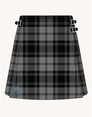 Douglas Grey Tartan Kilt For Women
