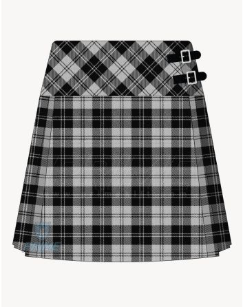 Erskine Black and White Tartan Kilt For Women