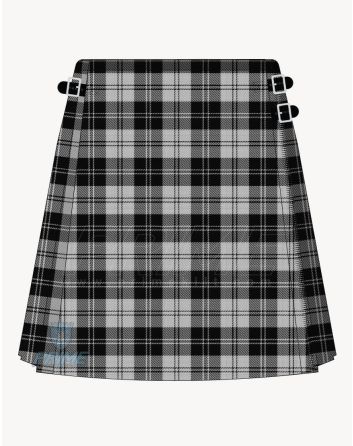 Erskine Black and White Tartan Kilt For Women
