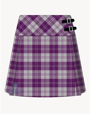 Erskine Purple and White Tartan Kilt For Women