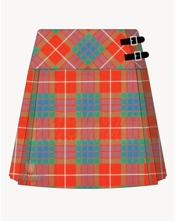 Fraser Red Ancient Tartan Kilt for Women