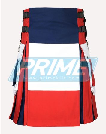 French Patriot Cotton Hybrid Utility Kilt