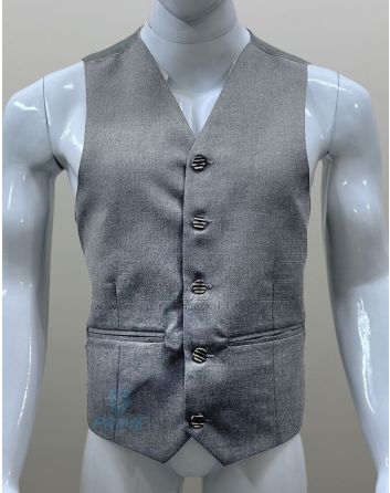 Gray Wool Kilt Vest