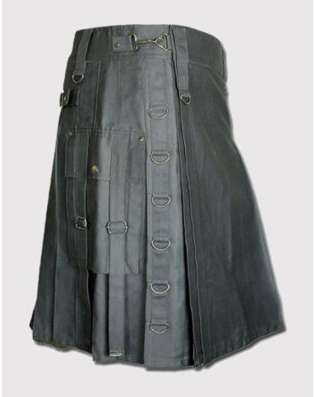 Grey Burning Men Utility Kilt