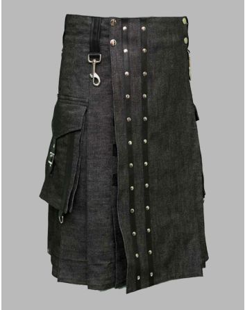 Heavy Denim Kilt 