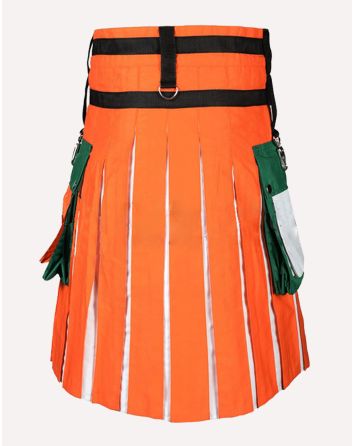 Irish Flag Cotton Hybrid Utility Kilt