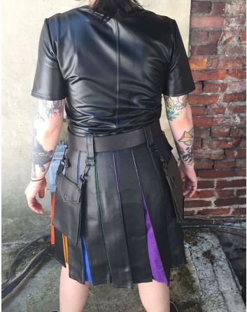 Leather Hybrid Utility Kilt For Women