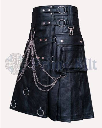 Leather Kilt Men