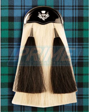 Leather Patent Cantle Horsehair Sporran