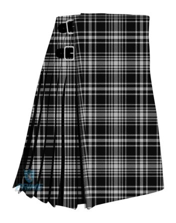 MacLean Black And White Tartan Kilt