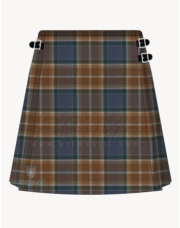 Manx Hunting Tartan Kilt for Women