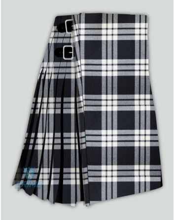 Macfarlane Black and White Tartan Kilt