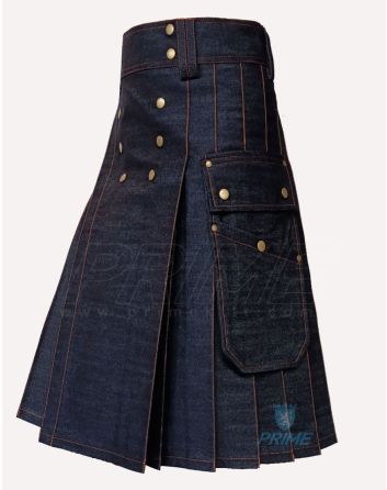 Mens Denim Kilt