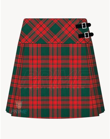 Menzies Green Modern Tartan Kilt For Women