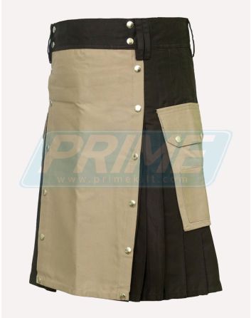 Modern Two Tone Hybrid Utility Kilt Front