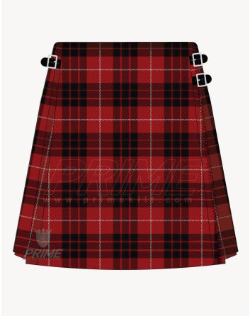 Munro Black and Red Tartan Kilt For Women