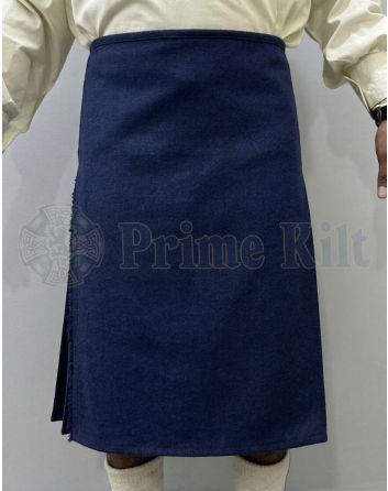 Navy Blue Wool Kilt