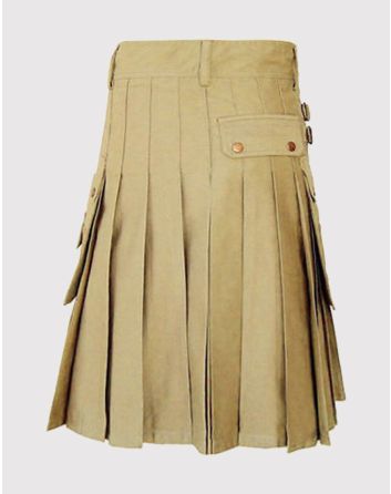 New Khaki Utility Kilt for Men