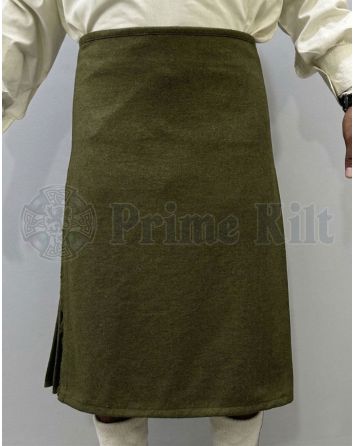 olive green wool kilt