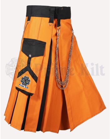 Orange and Black Kilt
