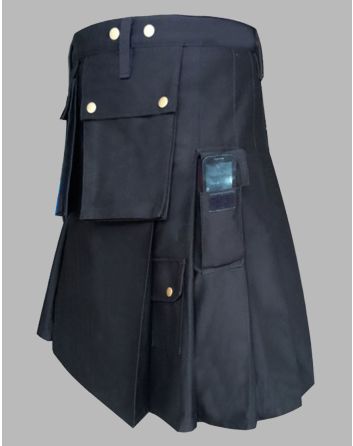 Police Black Utility Kilt