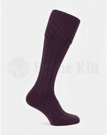 purple kilt socks