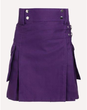 Purple Women Utility Kilt
