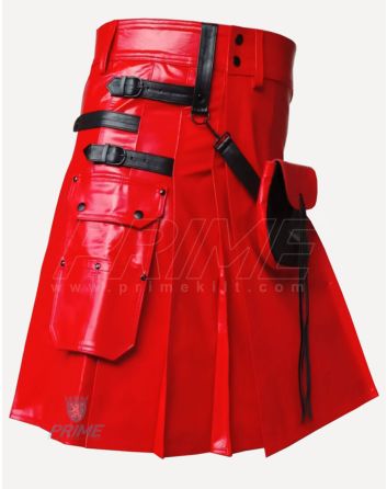 Red Leather Kilt