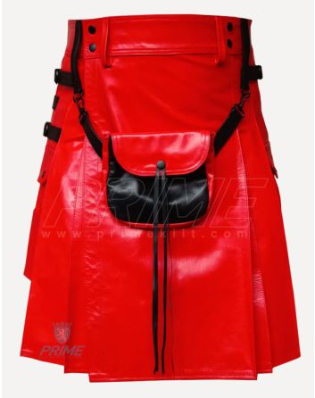 Red Leather Kilt