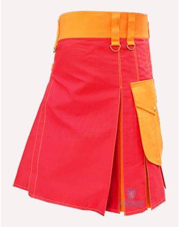 Red and Orange Hybrid Utility Kilt