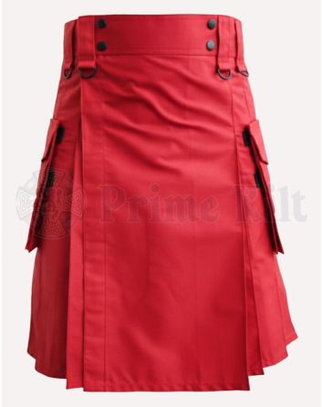 Red Utility Kilt
