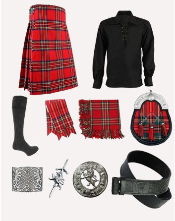 Royal Stewart Tartan Kilt Set