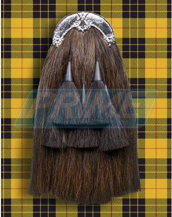 Silver Cantle Horse Hair Brown Sporran