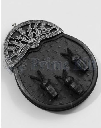 Sporran Black Leather