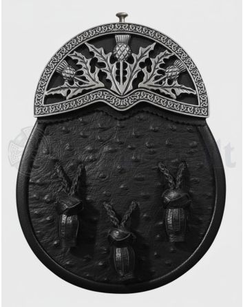 Sporran Black Leather