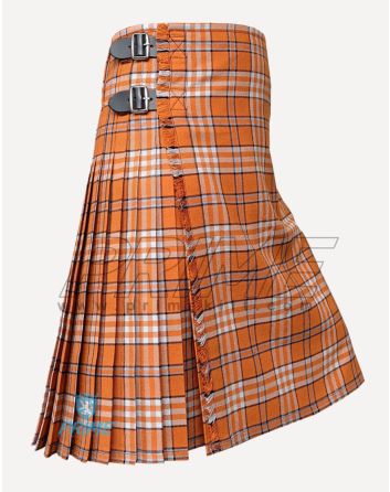 Tennessee Volunteer Orange Tartan Kilt