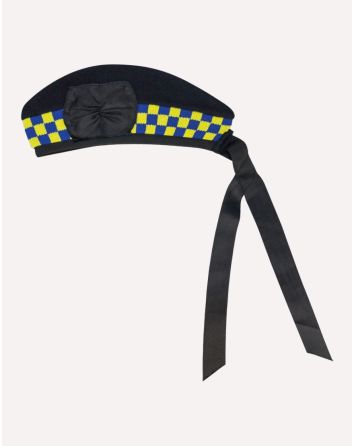 Yellow and Black Diced Glengarry Hat