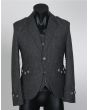 Black Tweed Kilt Jacket